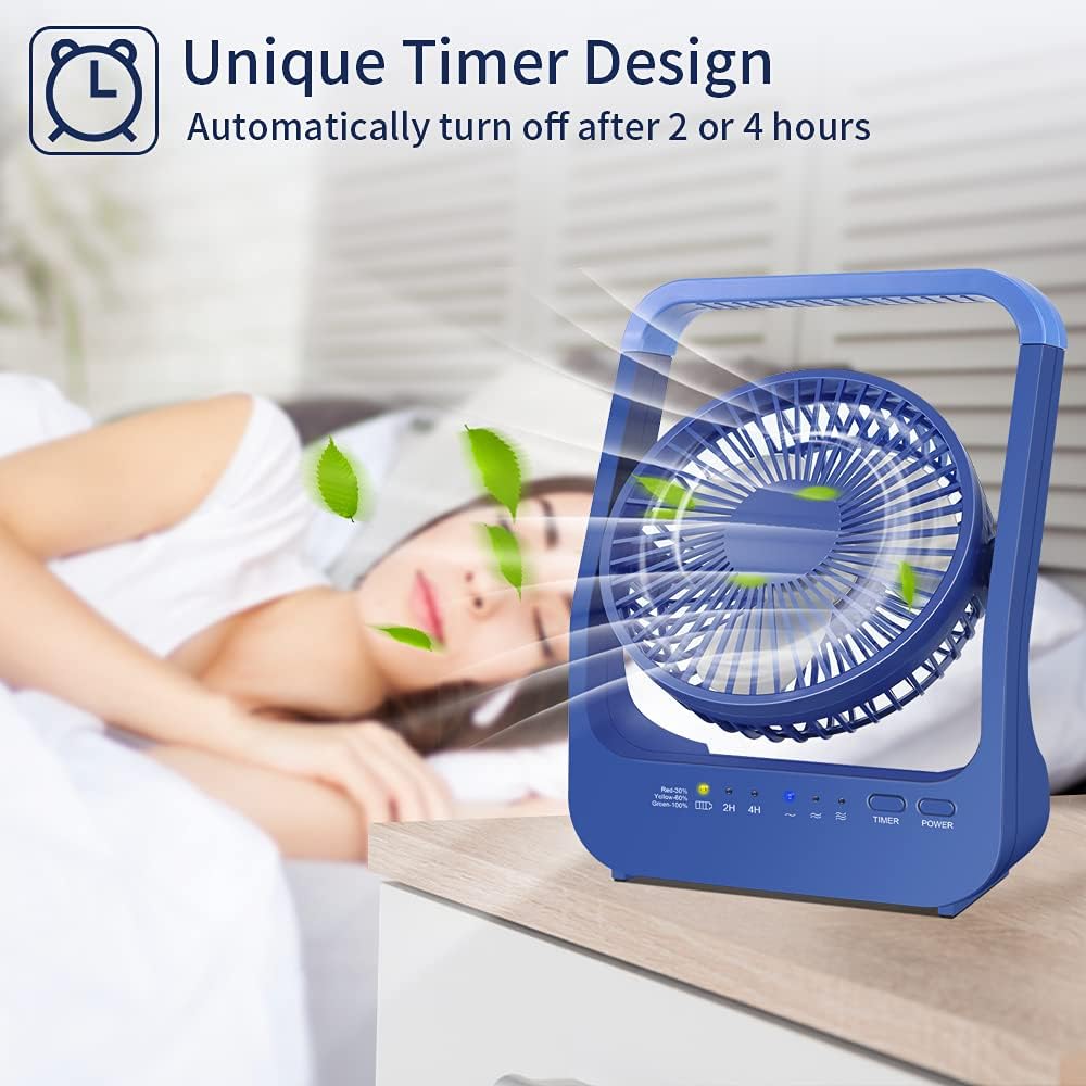 Rechargeable Portable USB Desk Fan with Timer G4247