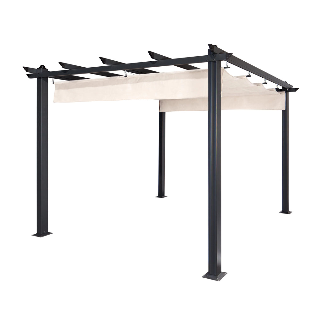 Aluminum Outdoor Canopy Pergola 9 x 9 ft White H463013