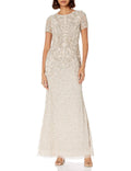Biscotti Beige Embellished Gown P473734