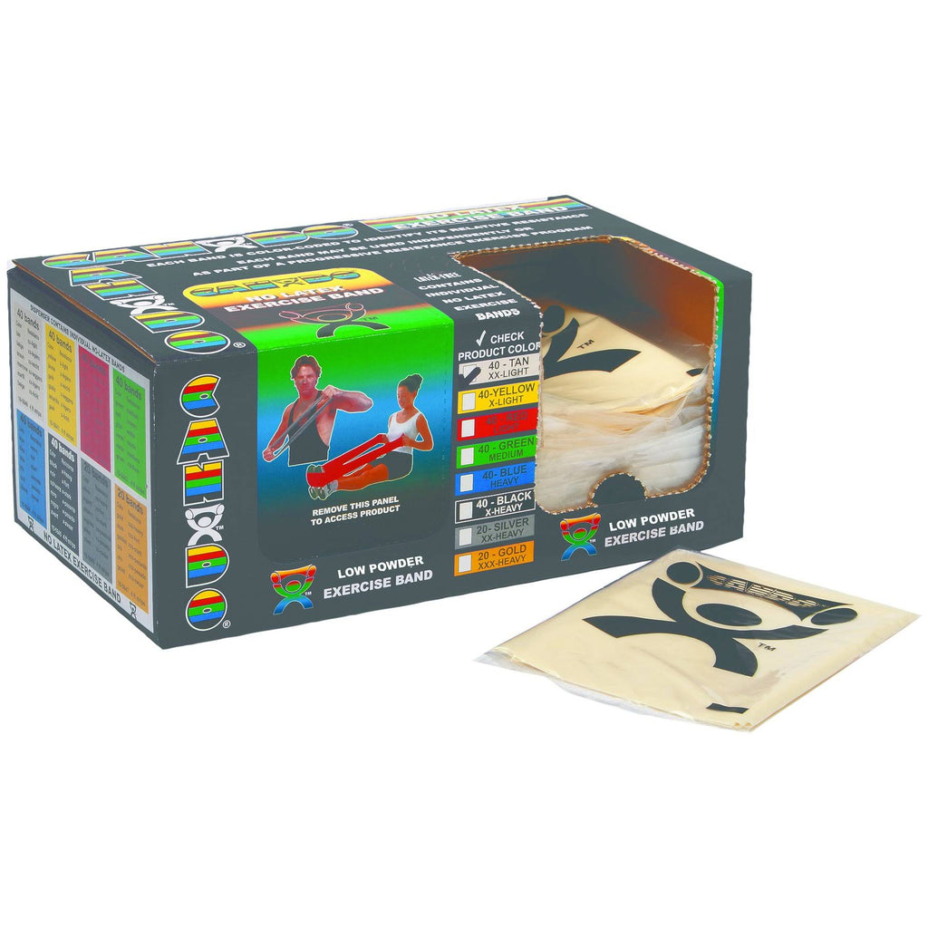 Low Powder Exercise Band - Box of 40, 5-Piece Set E33205