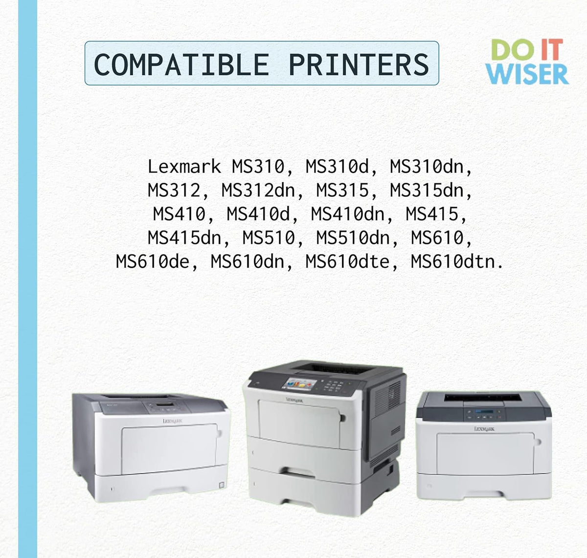 Compatible Printer Toner Cartridge Replacement for Lexmark 501H, Pack of 2 Y583376