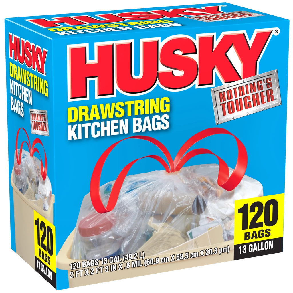 13 Gal Drawstring Clear Tall Kitchen Bag D27399