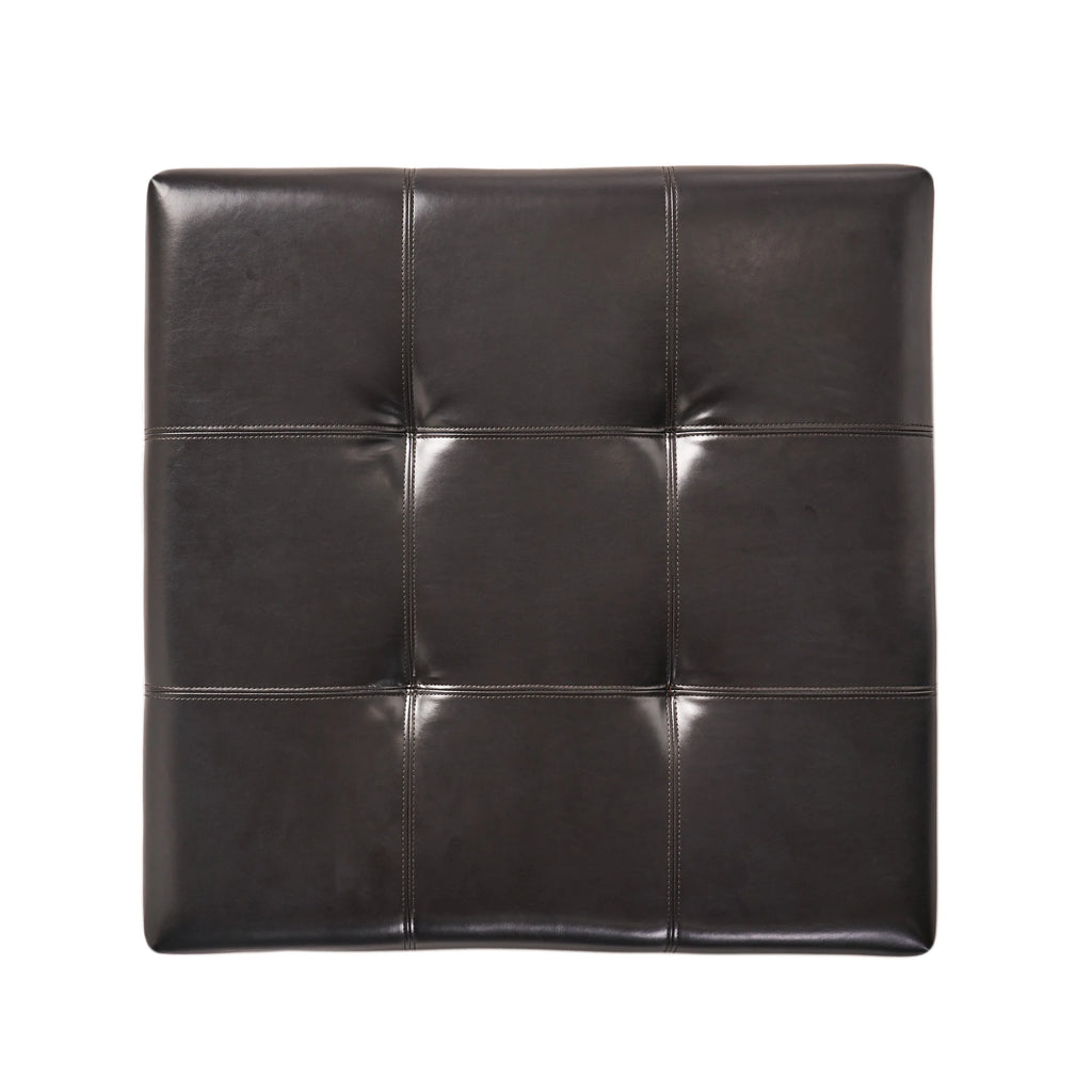 Espresso Bonded Leather Storage Ottoman J651