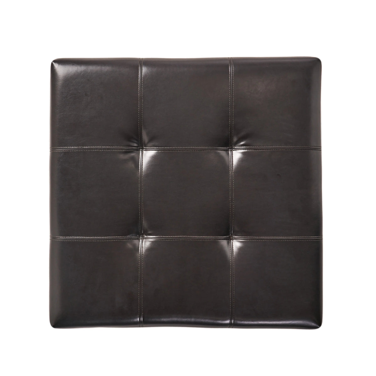Espresso Bonded Leather Storage Ottoman J651