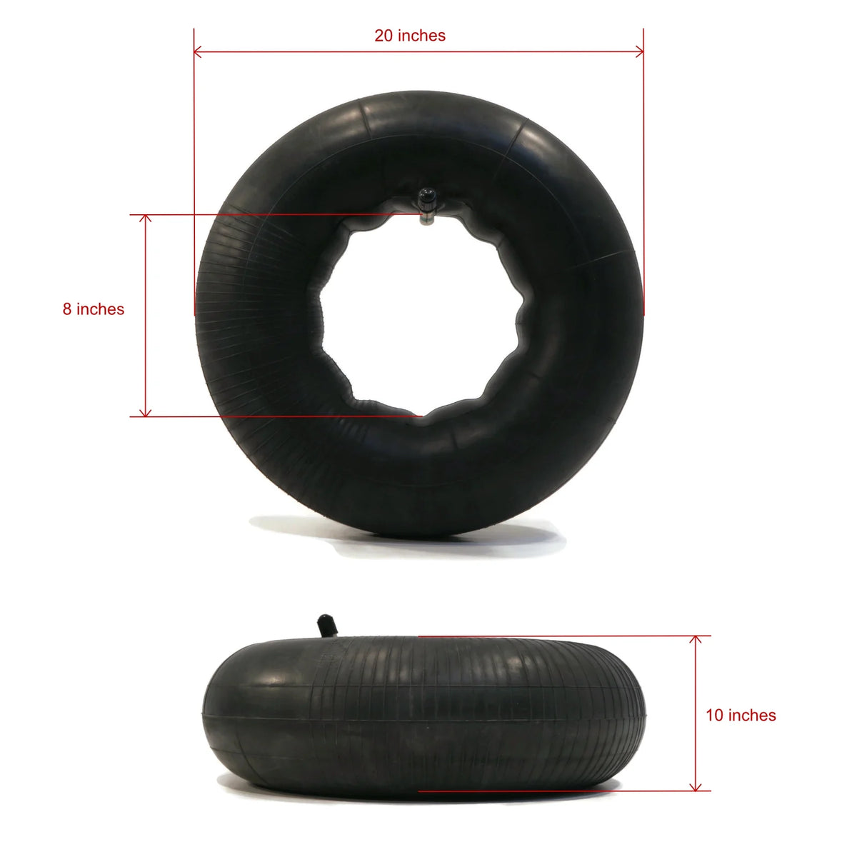2 Tire Inner Tubes 22x12x8 22x9x8 TR13 Straight Valve Z582