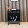 Dark Gray Turntable Media Console S2699