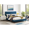 Queen Size Linen Upholstery Platform Bed K921