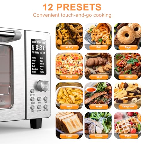 10-in-1 Air Fryer Toaster Oven, 21-Qt Stainless Steel B486109