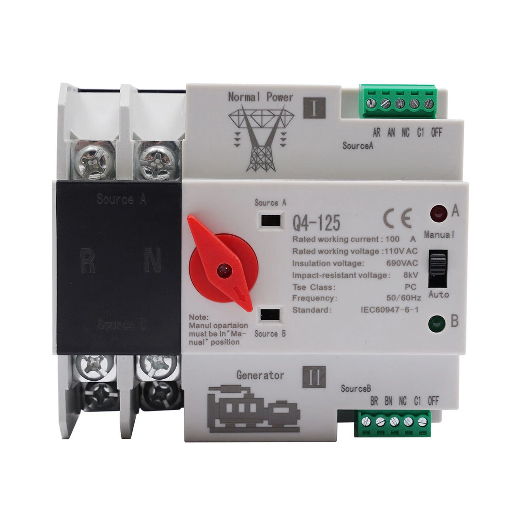 2P 100A 110V 50Hz/60Hz Automatic Transfer Switch W705