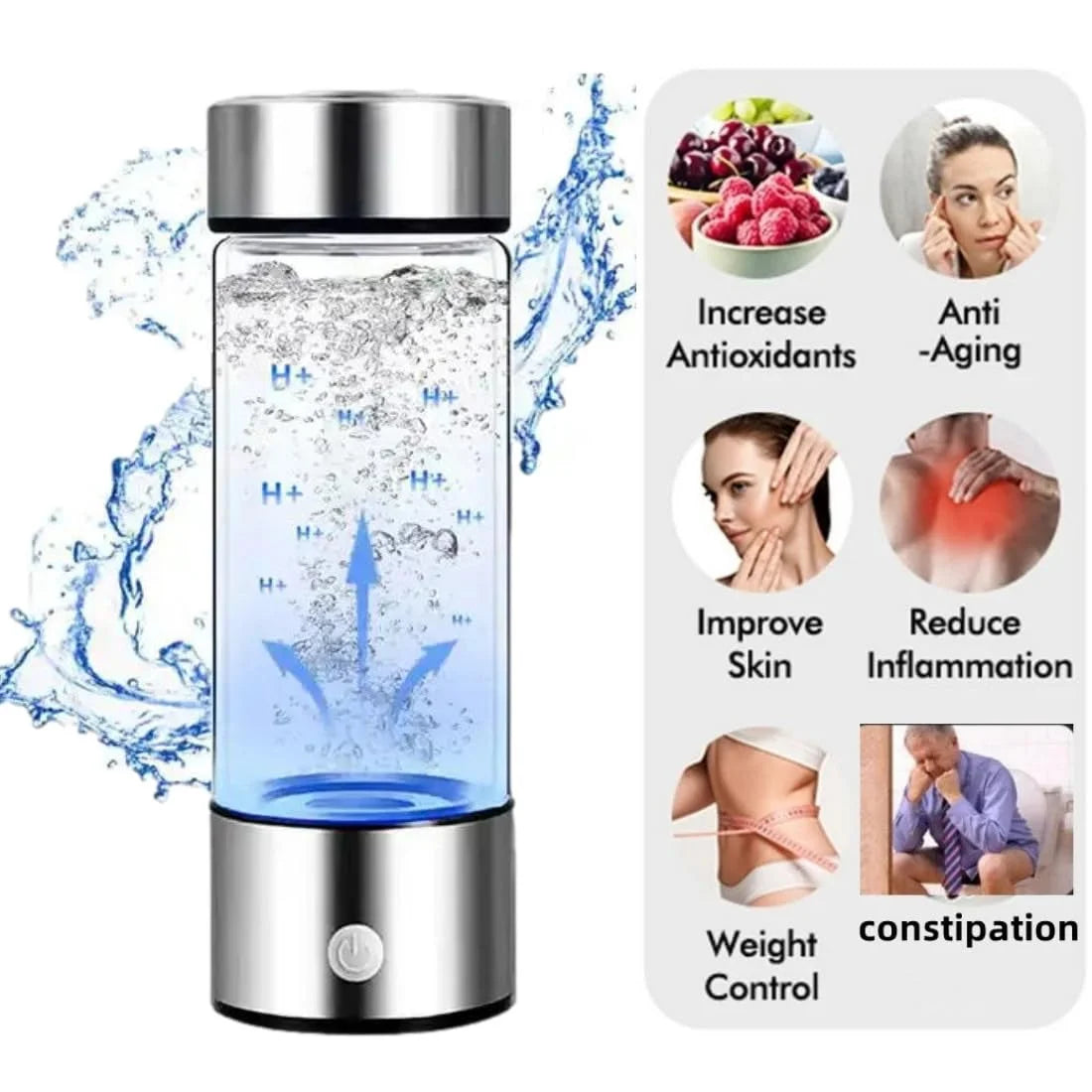 Hydrogen Water Bottle Glass Cup C281361