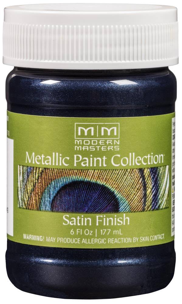 Satin Black Sapphire Metallic Paint 6 oz. 6 Pack V613630