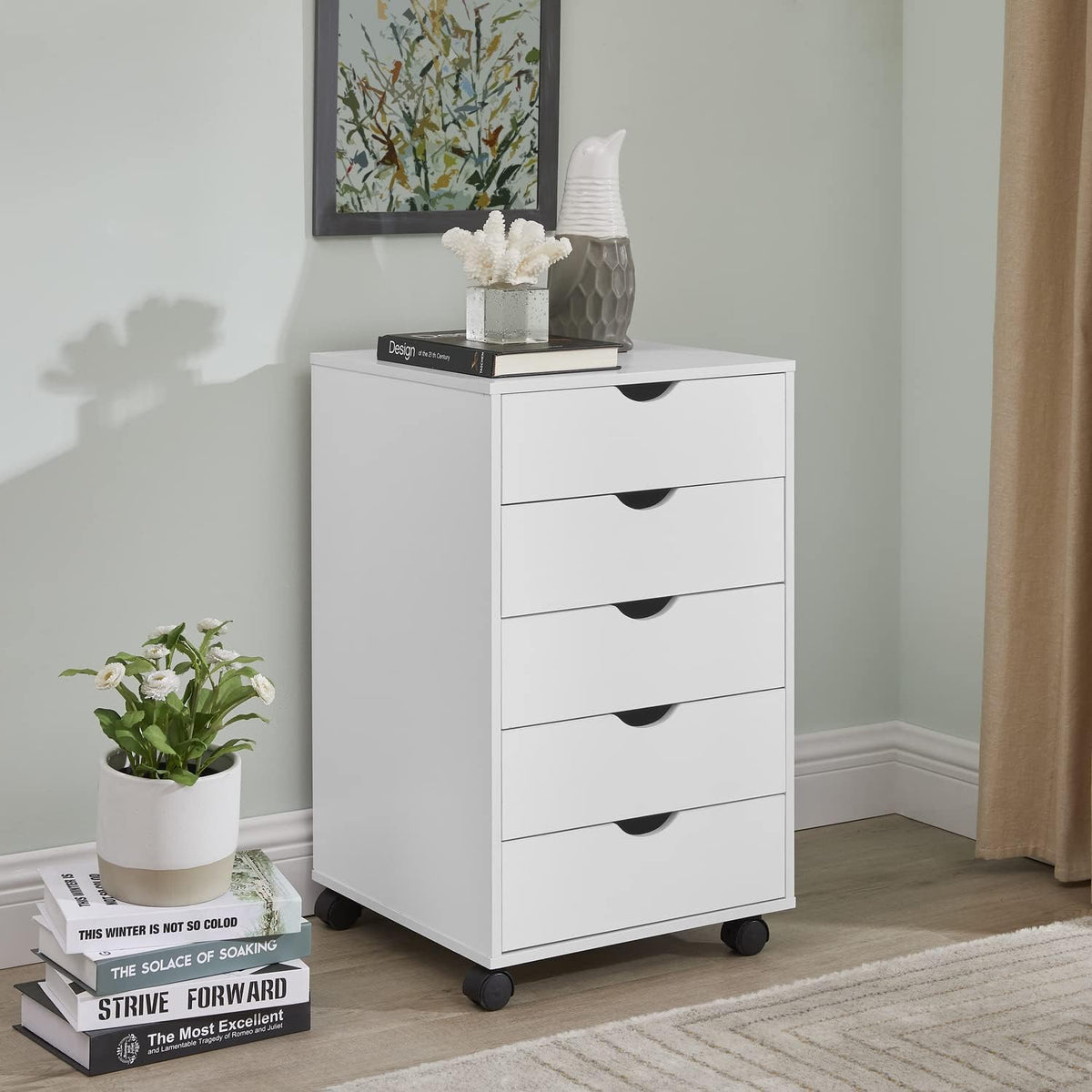 Gray 6 Drawer Office Storage Cabinet R182059