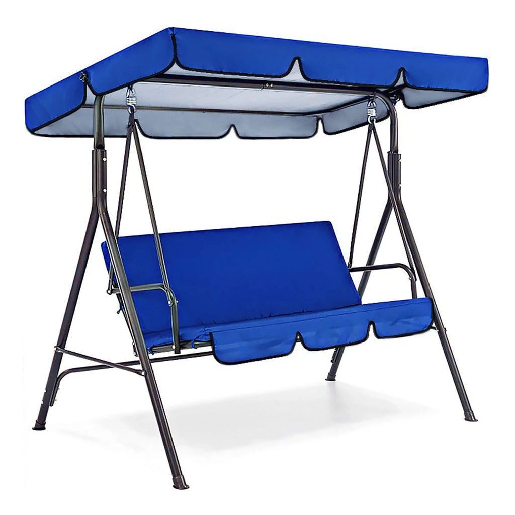 Blue Patio Swing Cushion Set for 3 Seater Swing Chairs U57597