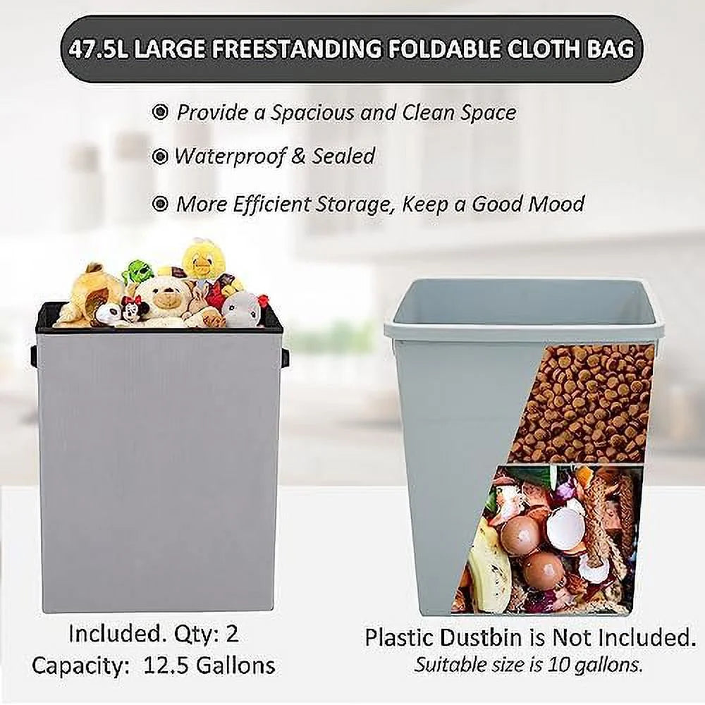 Double Tilt Out Trash Cabinet Laundry Hamper 20 Gallon Black G1050