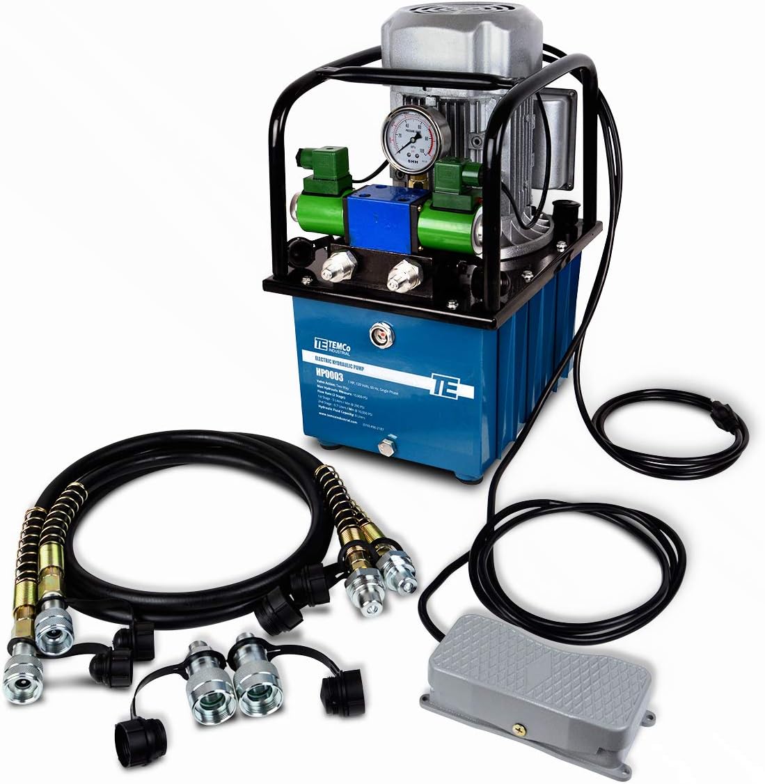 Electric Hydraulic Pump Power Pack Unit 2 Stage Double Acting 110v 10k psi 488 Cubic in Capacity S863224