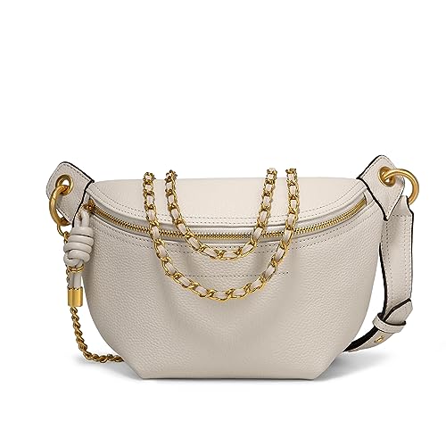 Genuine Leather Waist Packs with Chain Straps Z495