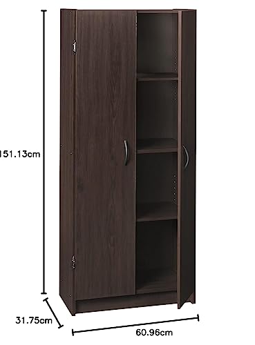 White 2 Door Pantry Cabinet with Adjustable Shelves A37865