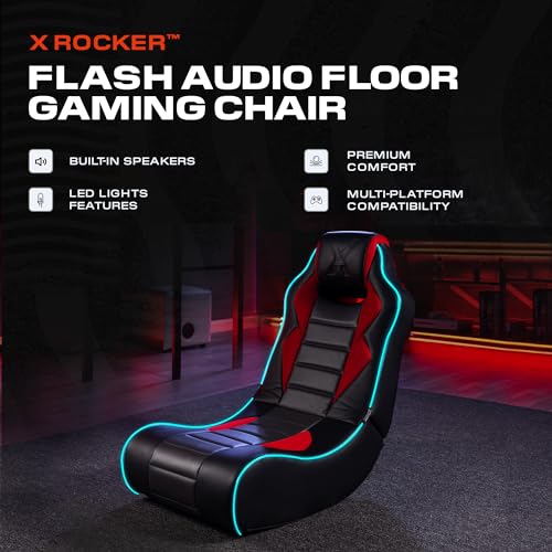 Foldable Bluetooth Audio Floor Chair with Headrest Mounted Speakers Z404546