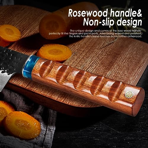 Damascus Nakiri knife 7 inch F27104