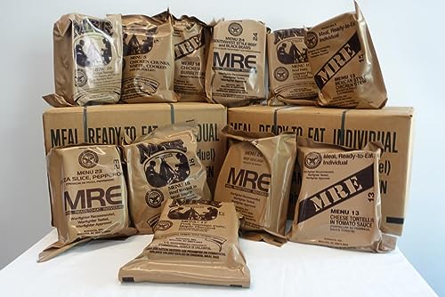 4 Pack US MRE Meals Ready to Eat with Heater Packs B89804