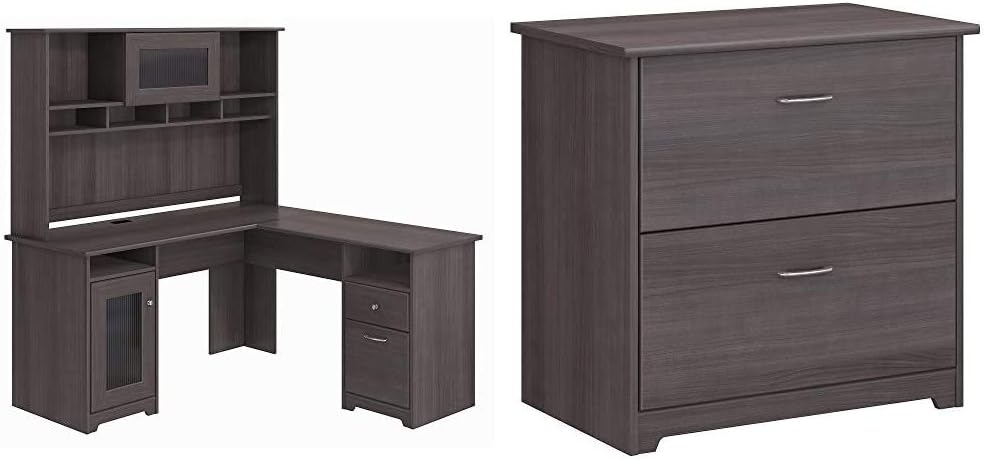 L Shaped Desk with Hutch K6834