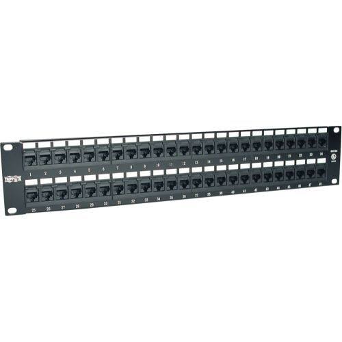 48-Port Cat6/Cat5 2U Rack-Mount Patch Panel A64652