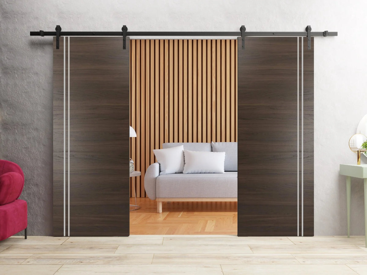 Double Barn Door 36 x 80 inches with Frosted Glass A536986