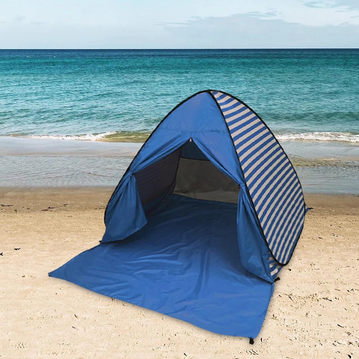 Deep Blue Stripes Beach Tent W74150