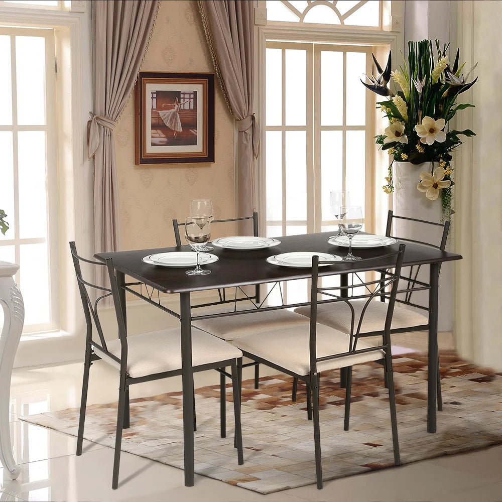 5 Pieces Dining Table and Chairs Set Q9265