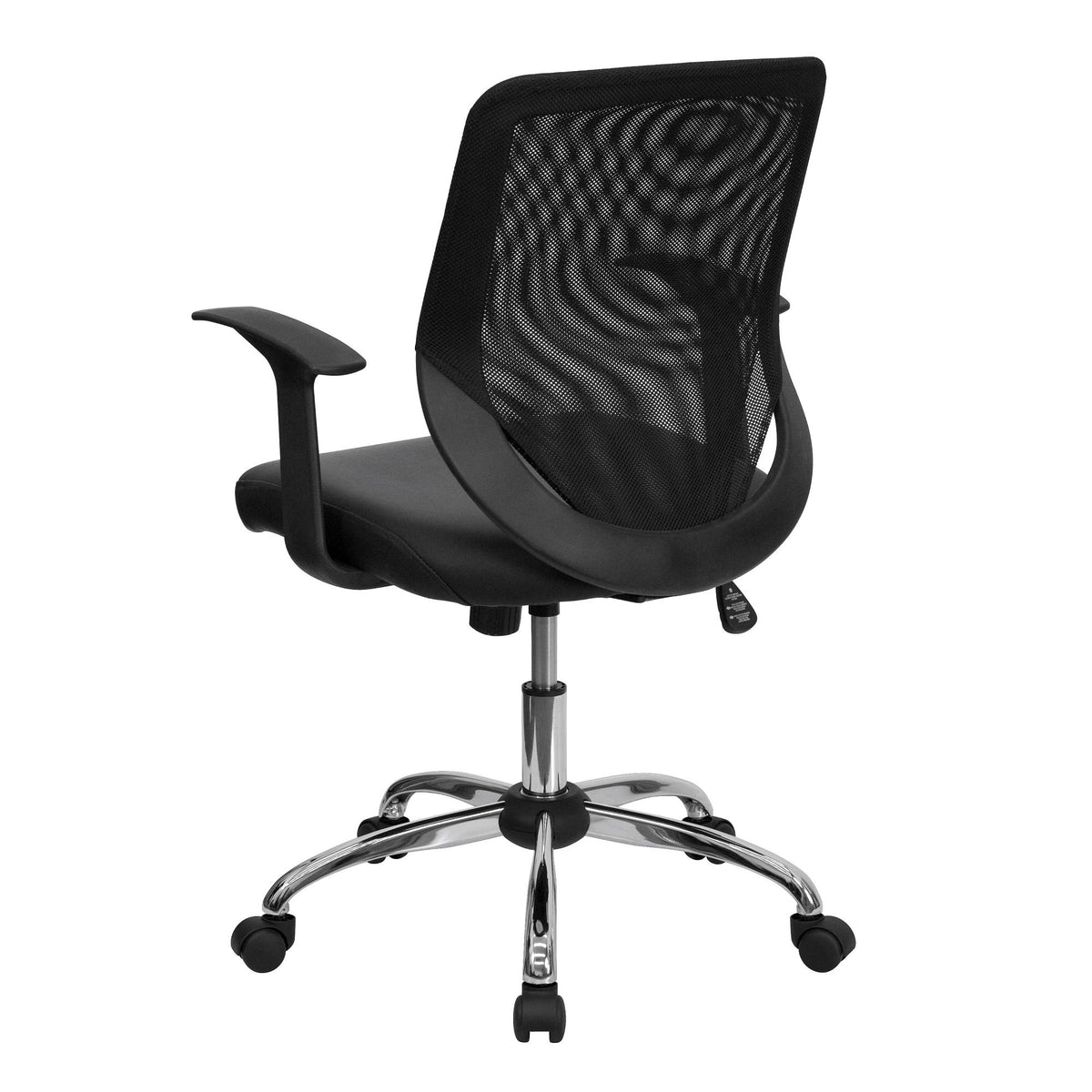 Black and Metallic Gray Contemporary Executive Swivel Office Chair C1592