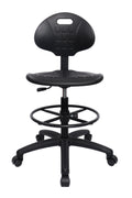 Polyurethane Drafting Lab Stool Chair, 18" Adjustable Footring, 10" Adjustable Height G67528