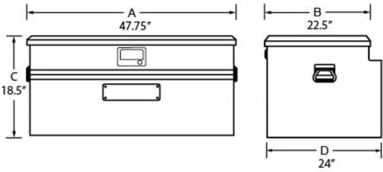 Flush Mount Box Aluminum Black W627
