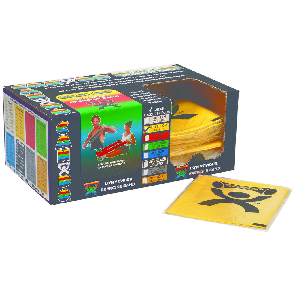 Low Powder Exercise Band - Box of 40, 5-Piece Set E33205