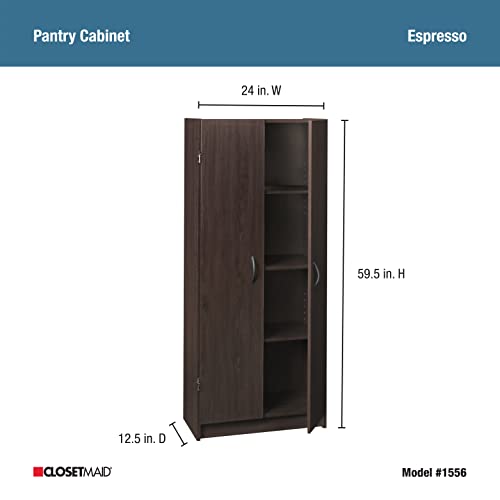 White 2 Door Pantry Cabinet with Adjustable Shelves A37865