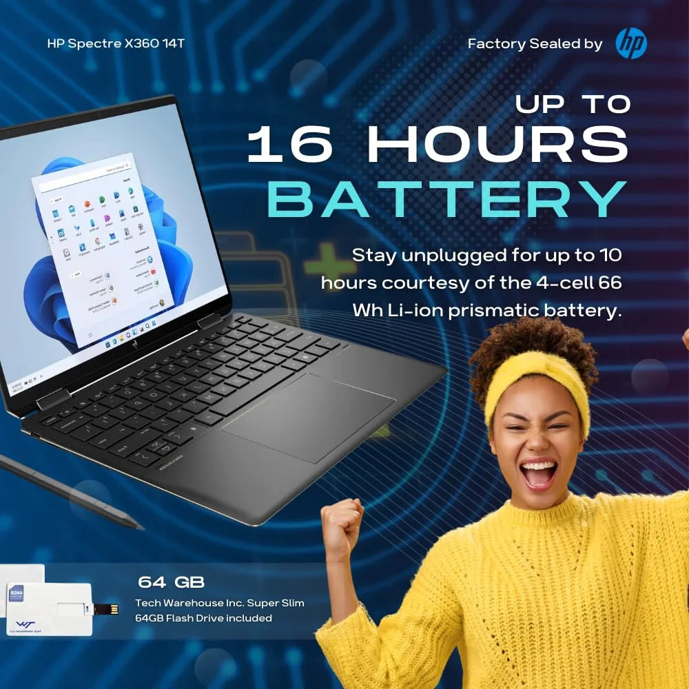 13.5" Touch Laptop with Intel i7, 16GB RAM, 512GB SSD, Nightfall Black Y181
