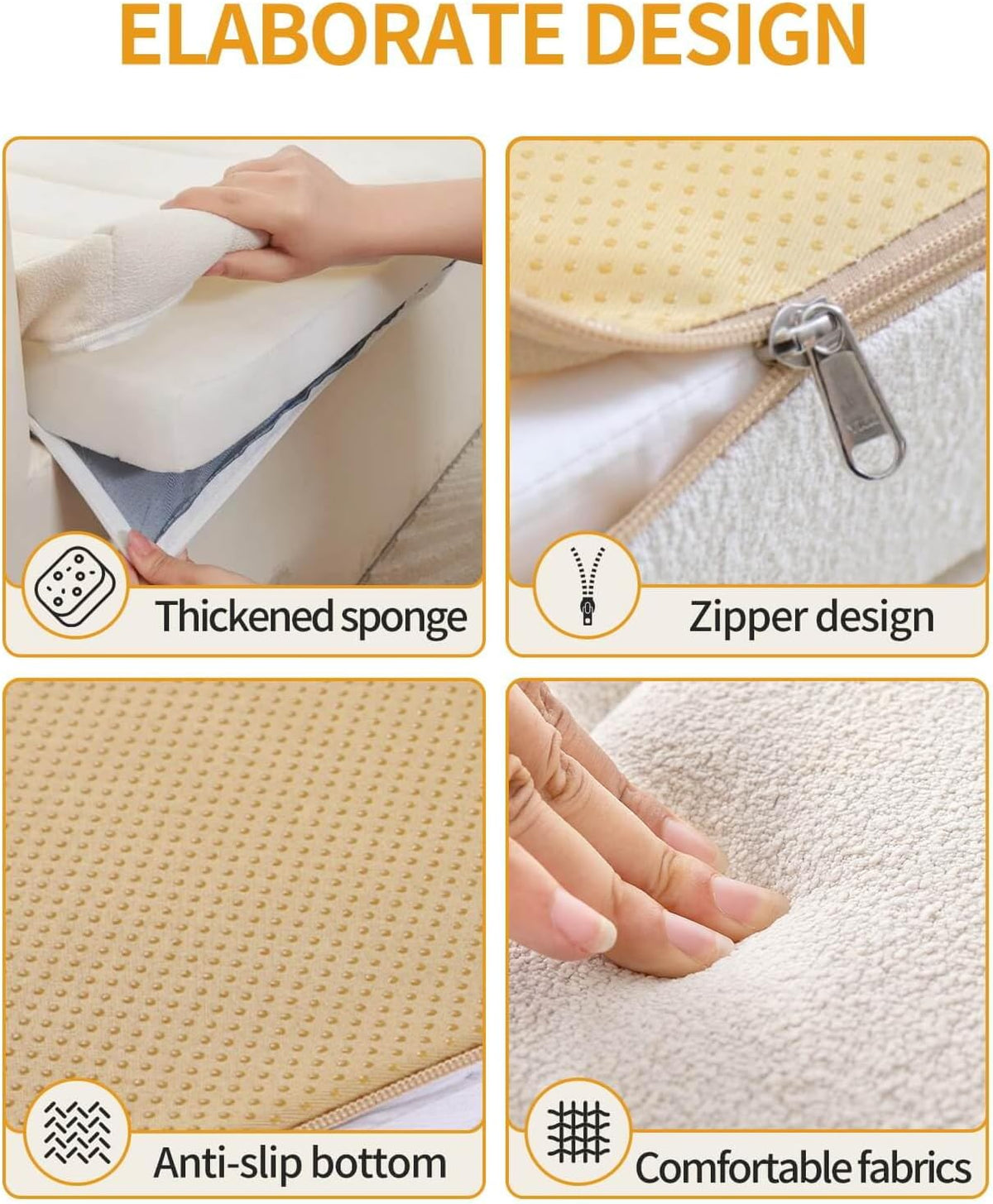 Anti-Cat Scratch Waterproof Non Slip Thickened Window Seat Cushion H85439