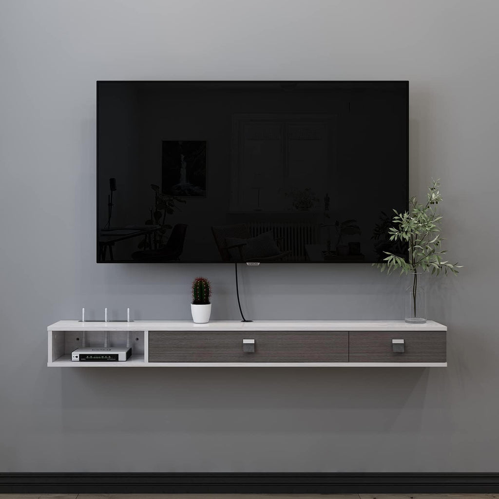 Floating TV Shelf with 2 Doors P66880
