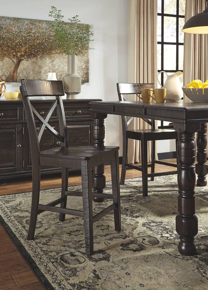 Dark Brown Barstool Set of 2 W201