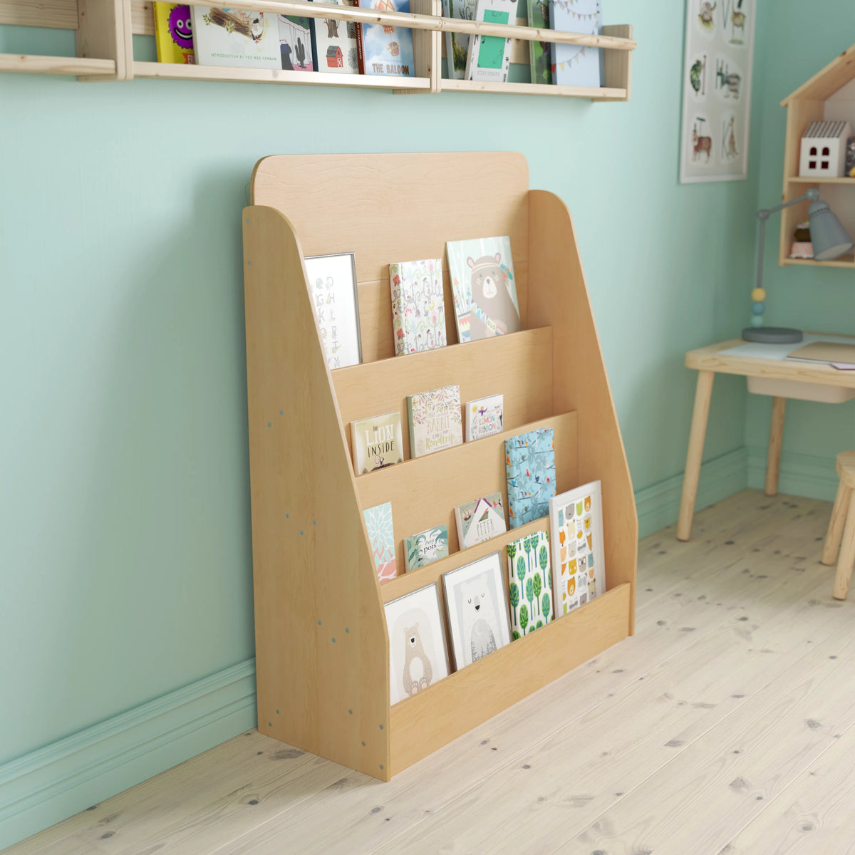 4 Shelves Wooden Classroom Storage U535