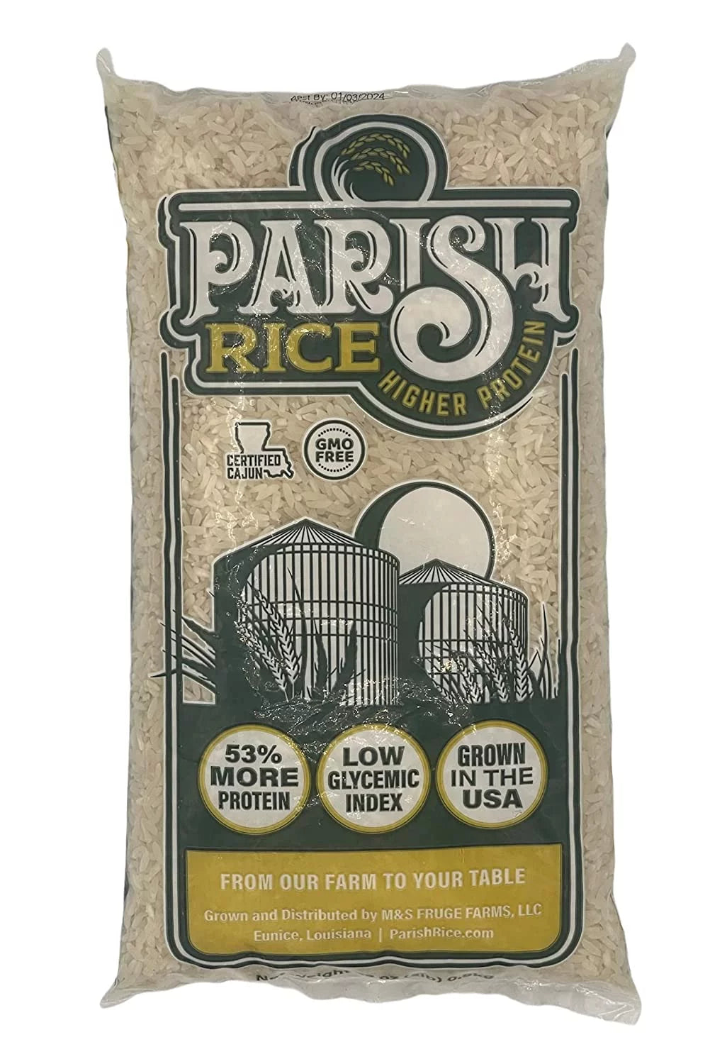 High-Protein Long-Grain White Rice 5lb Bag I352
