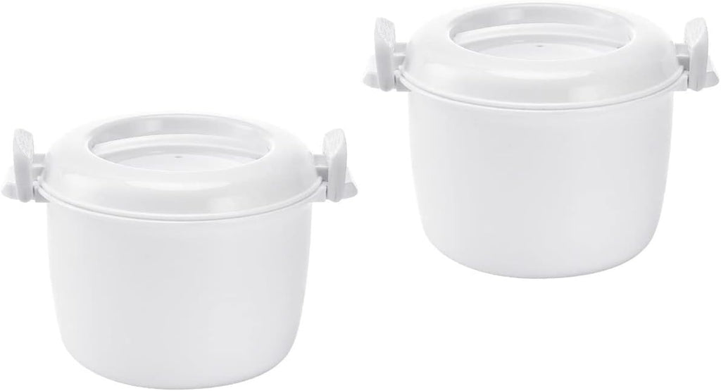 2pcs Round Microwave Rice Cooker Rice Steamer J754