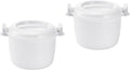 2pcs Round Microwave Rice Cooker Rice Steamer J754