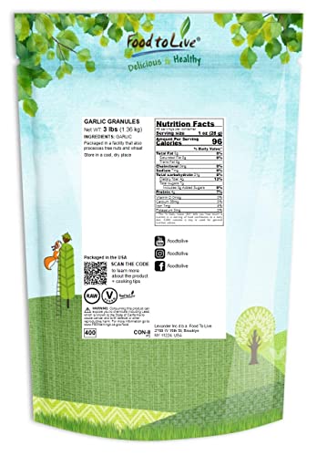 Granulated Garlic, 1 Pound Dried Coarse Garlic Granules Q27831