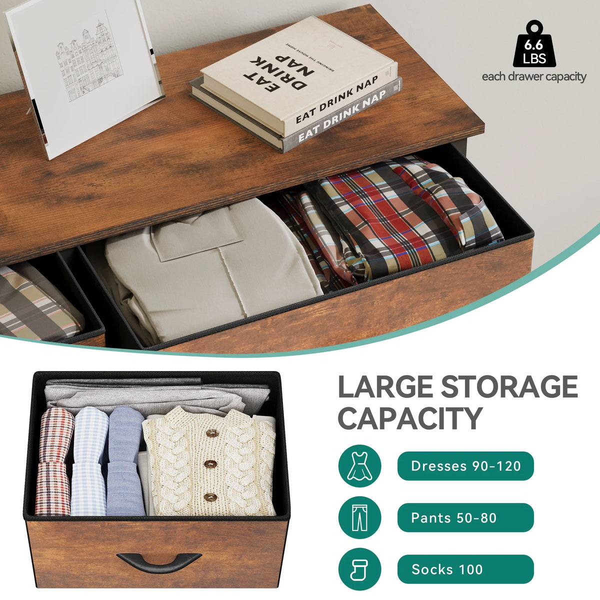10 Drawer Fabric Dresser Y6969