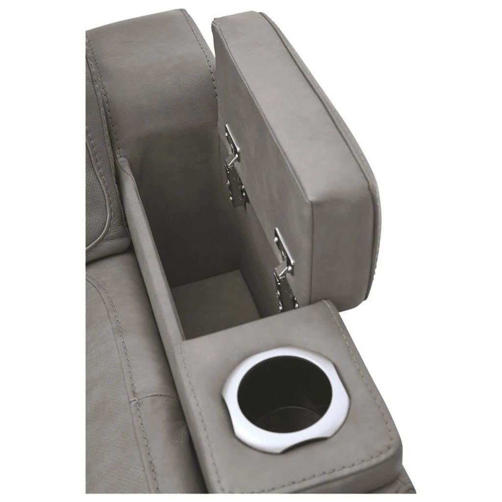 Gray Leather Power Recliner A146
