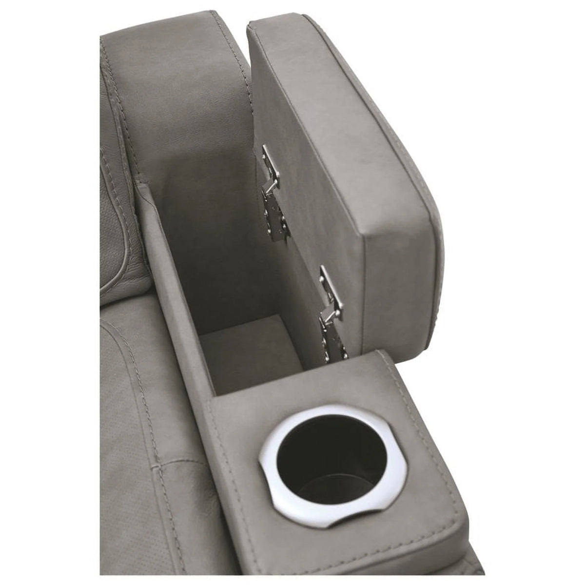 Gray Leather Power Recliner A146
