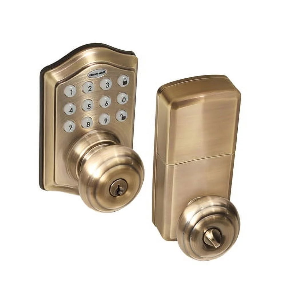 Polished Brass Electronic Entry Door Lock P83604