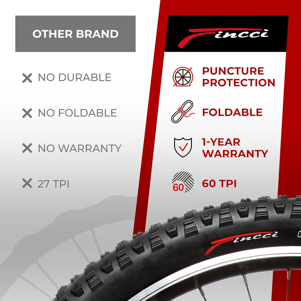 Pair 27.5 x 2.35 Inch 60 TPI Foldable All Mountain Enduro Tires with Nylon Protection S8026