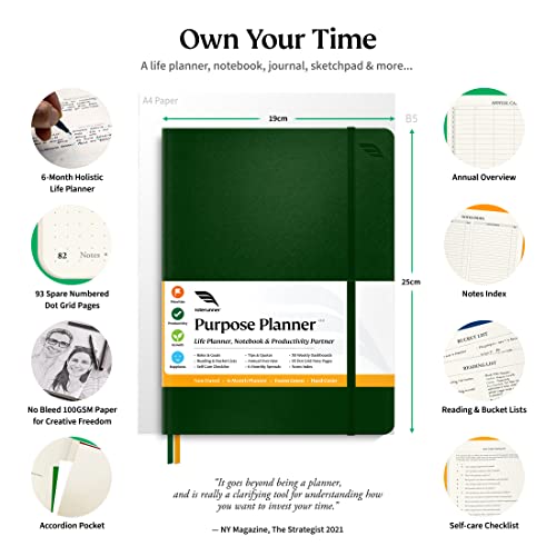B5 Undated Daily Planner Notebook (Tan Softcover) N782