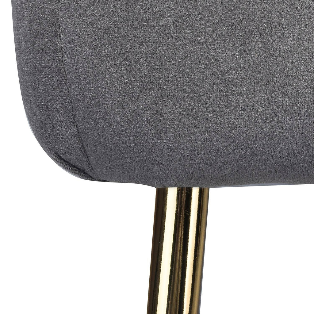 Grey Gold Legs Side Chair Set of 2 C214156